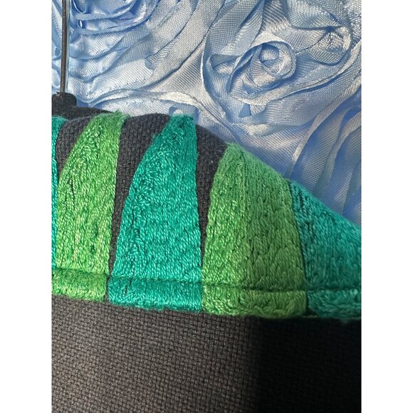 Anage Black Jungle Animal Embroidered Jacket L 100% Cotton - Picture 6 of 7